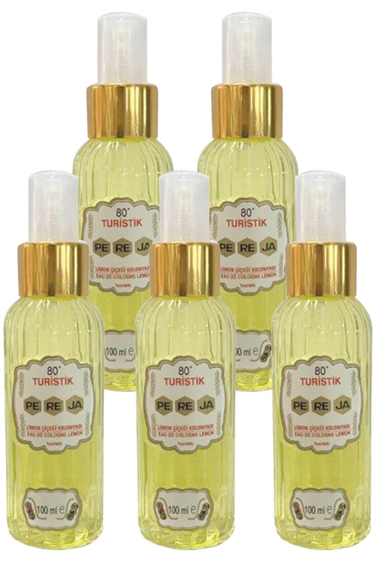 80° Limon Çiçeği Kolonyası Sprey 100 Ml 5'li Set