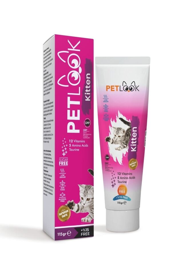 Petlook Yavru Kedi Kitten ve Anne Kedi Maltı Multivitamin 115 GR x 2 Adet