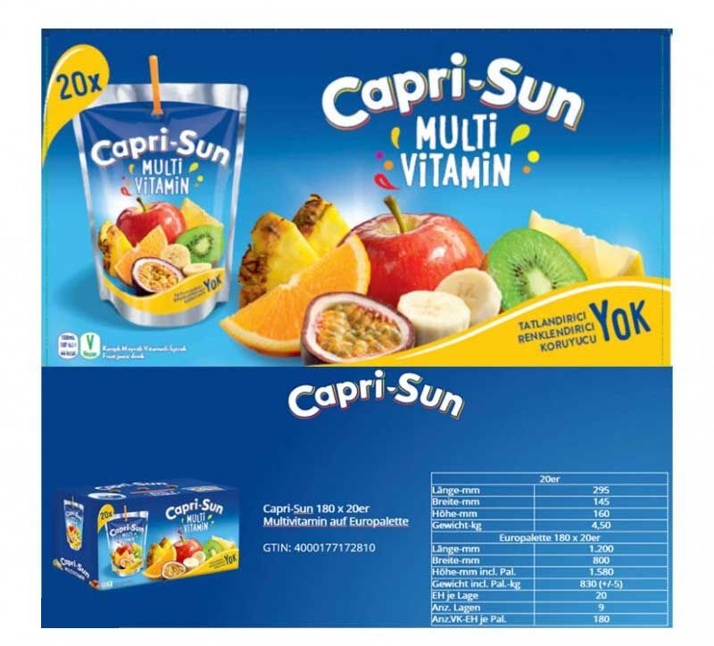 Capri-Sun Meyve Suyu 200 ml 20'li Paket Mutlivitamin