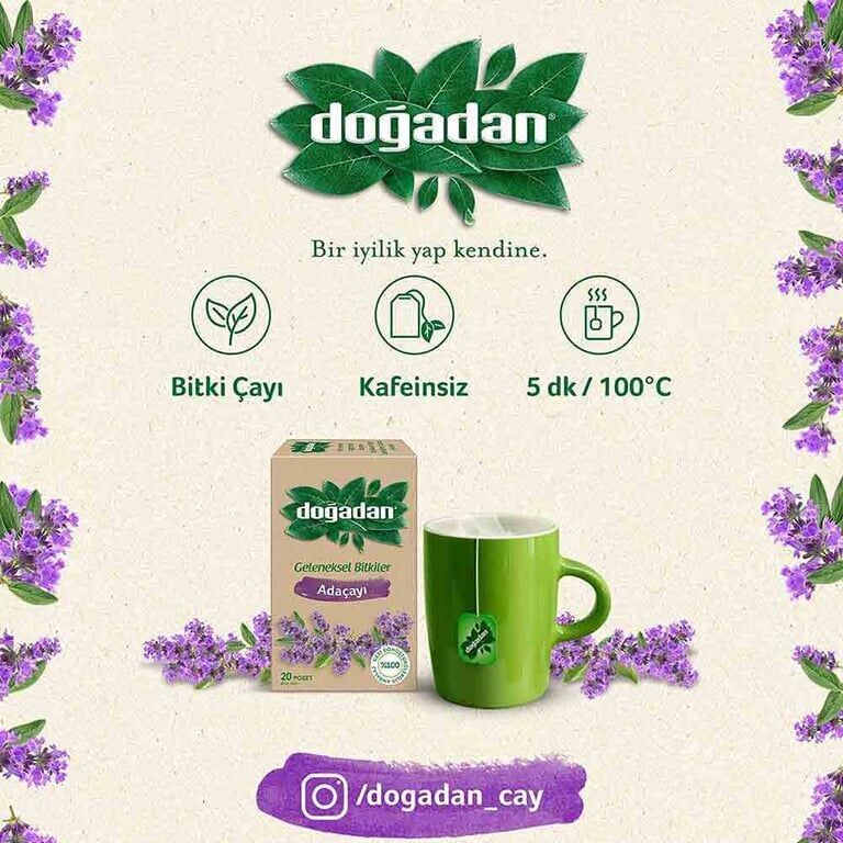 Doğadan Bitki Çayı 20'li Adaçayı