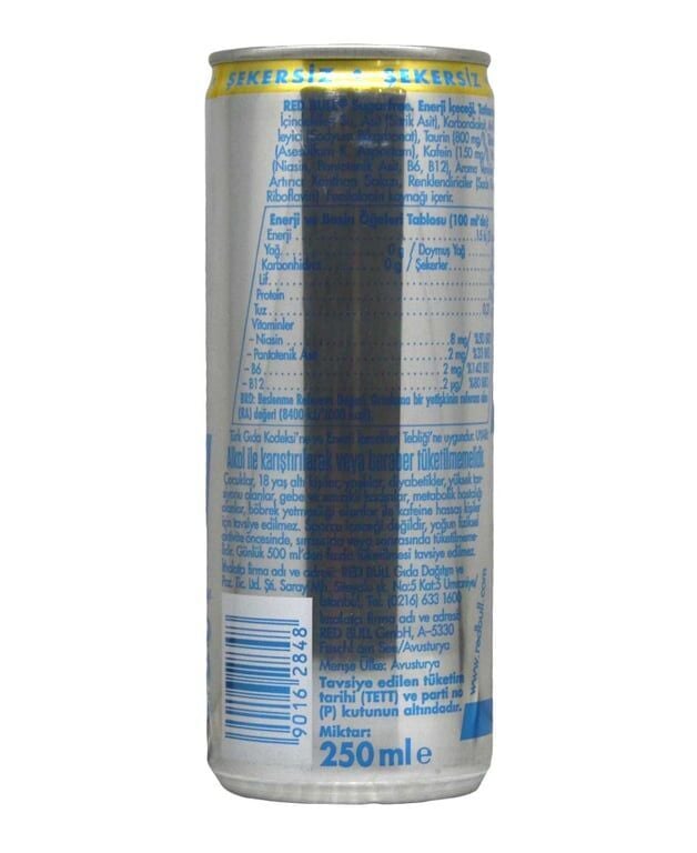 Red Bull Enerji İçeceği Şekersiz 250 ml X 24'lü Paket