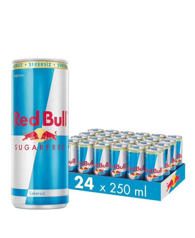 Red Bull Enerji İçeceği Şekersiz 250 ml X 24'lü Paket