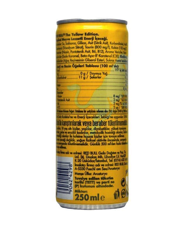 Red Bull Enerji İçeceği Tropikal Meyve 250 ml X 24'lü Paket