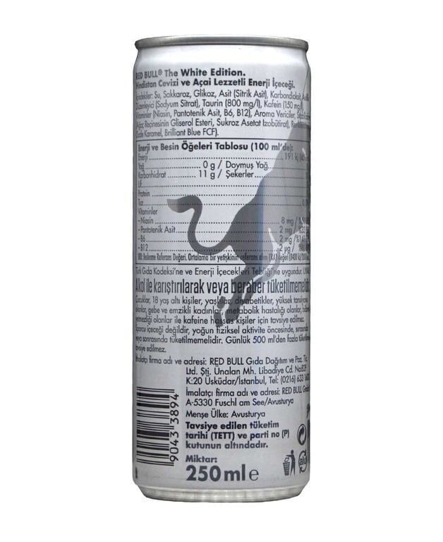 Red Bull Enerji İçeceği Hindistan Cevizi ve Açai 250 ml X 24'lü Paket