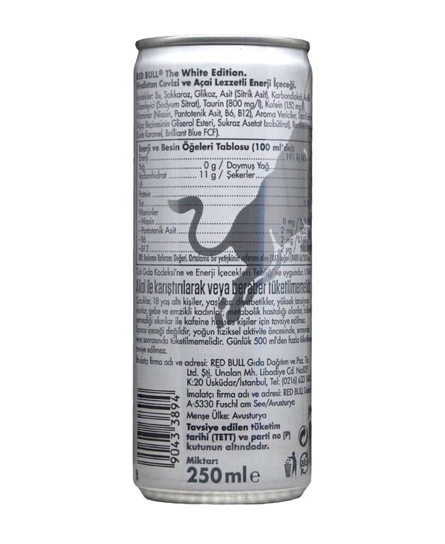 Red Bull Enerji İçeceği Hindistan Cevizi ve Açai 250 ml X 24'lü Paket