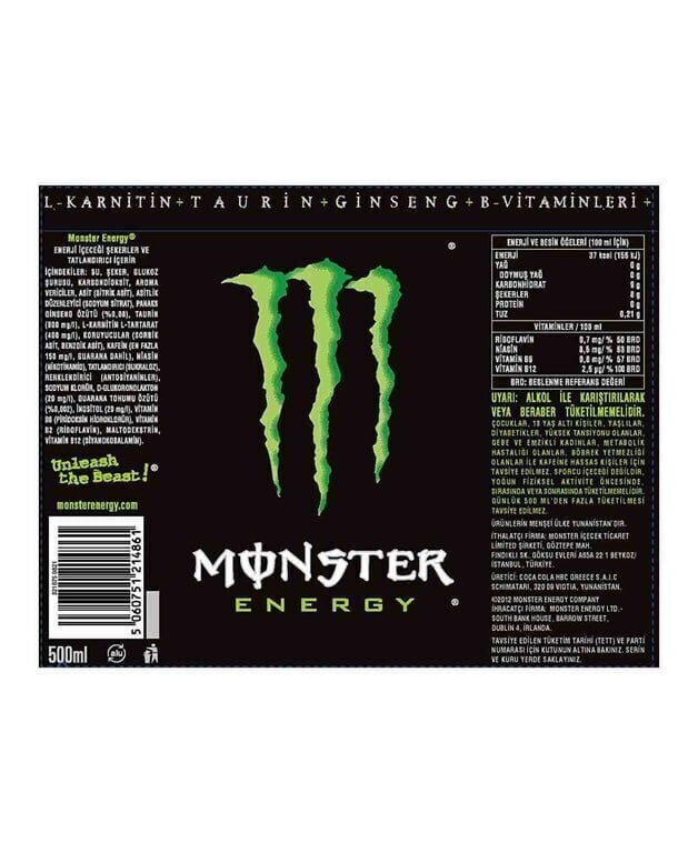 Monster Enerji İçeceği 500 ml