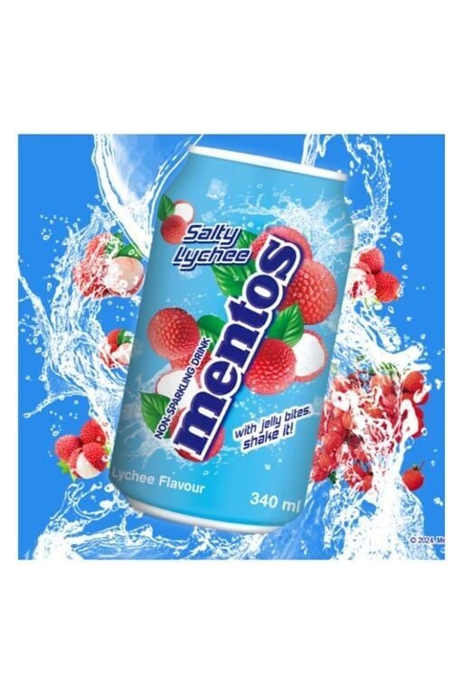 Mentos Non-Sparkling Drink Salty Lychee 340ml
