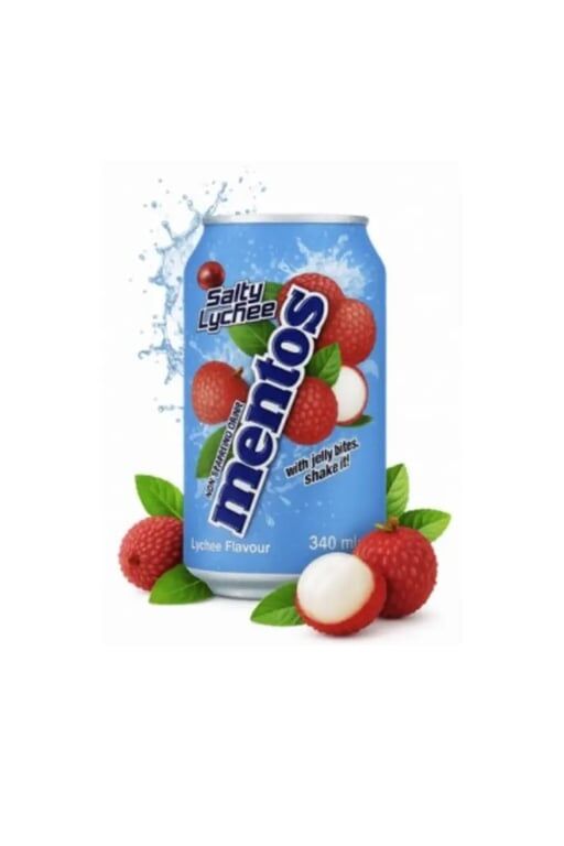 Mentos Non-Sparkling Drink Salty Lychee 340ml