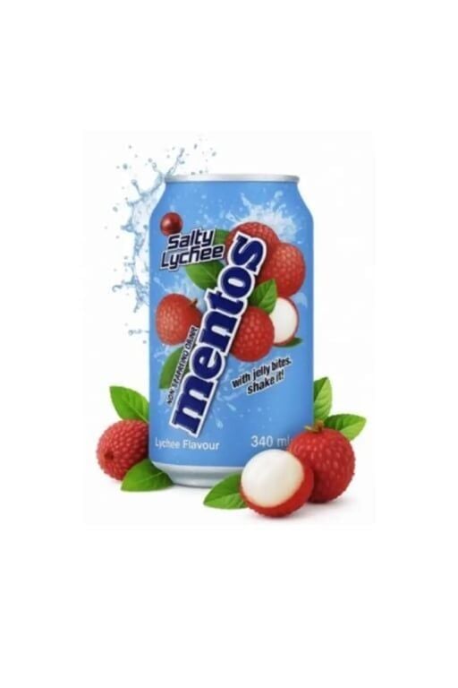 Mentos Non-Sparkling Drink Salty Lychee 340ml