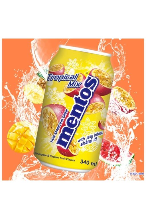 Mentos Non-Sparkling Drink Tropical Mix 340ml