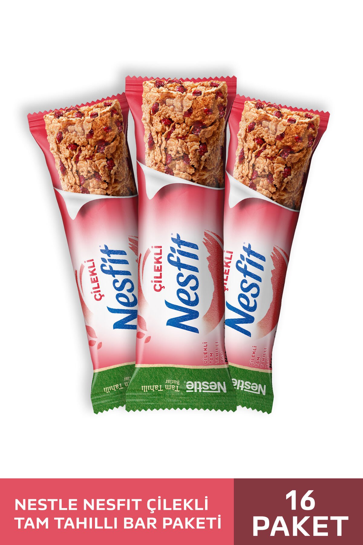 Nestlé Çilekli Tam Tahıllı Bar 16x23,5g