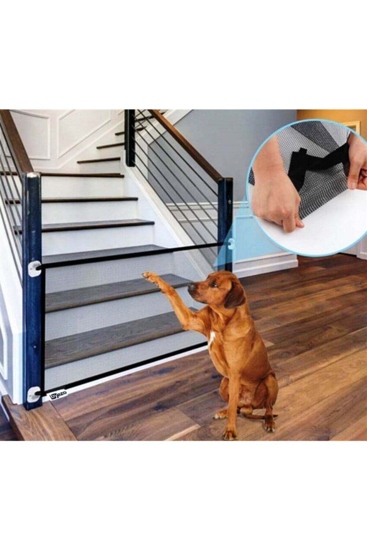 Bypet Kedi & Köpek Veya Bebekler Için Kumaş Çit - Kapı Bariyeri (90 Cm X 75 Cm)