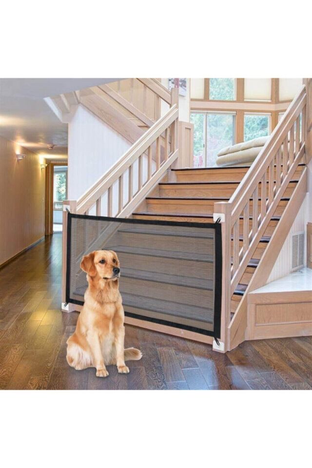 Bypet Kedi & Köpek Veya Bebekler Için Kumaş Çit - Kapı Bariyeri (90 Cm X 75 Cm)