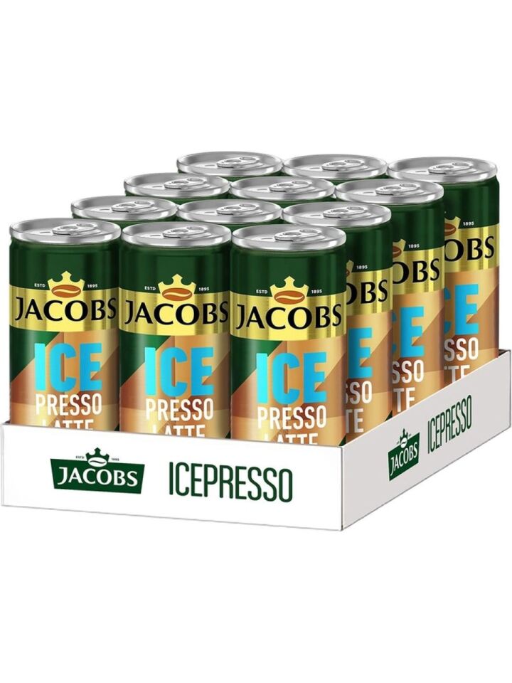 Jacobs Icepresso Latte Soğuk Kahve 250 ml x 12 Adet
