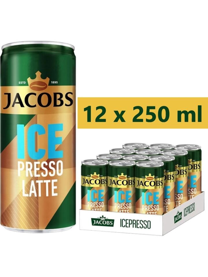 Jacobs Icepresso Latte Soğuk Kahve 250 ml x 12 Adet