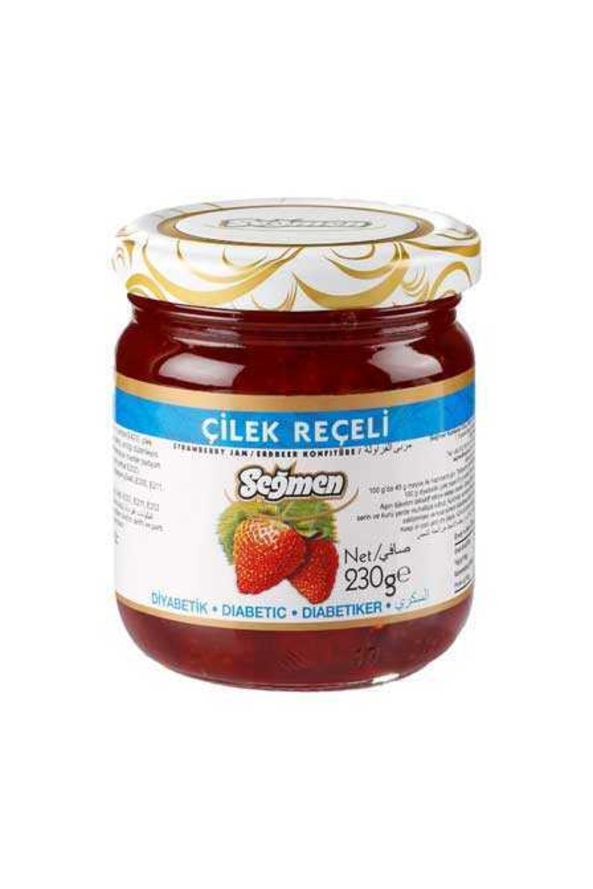 Diyabetik Çilek Reçeli Kavanoz 230g