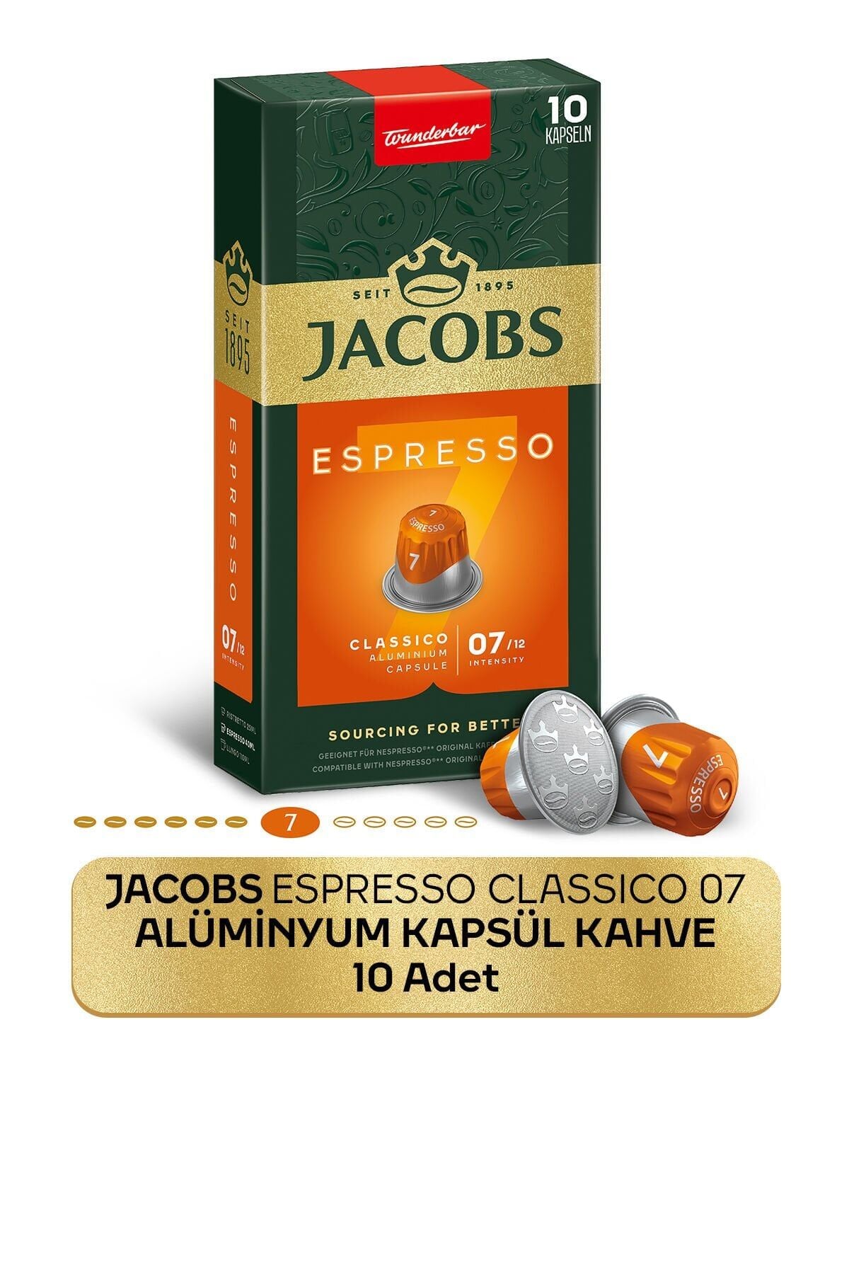 Espresso 7 Classico Kapsül Kahve Nespresso Uyumlu 10 Kapsül