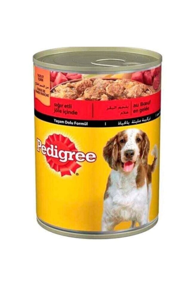 Biftekli Ciğer Karışımlı Yetişkin Köpek Konserve Yaş Maması 12 X 400 gr