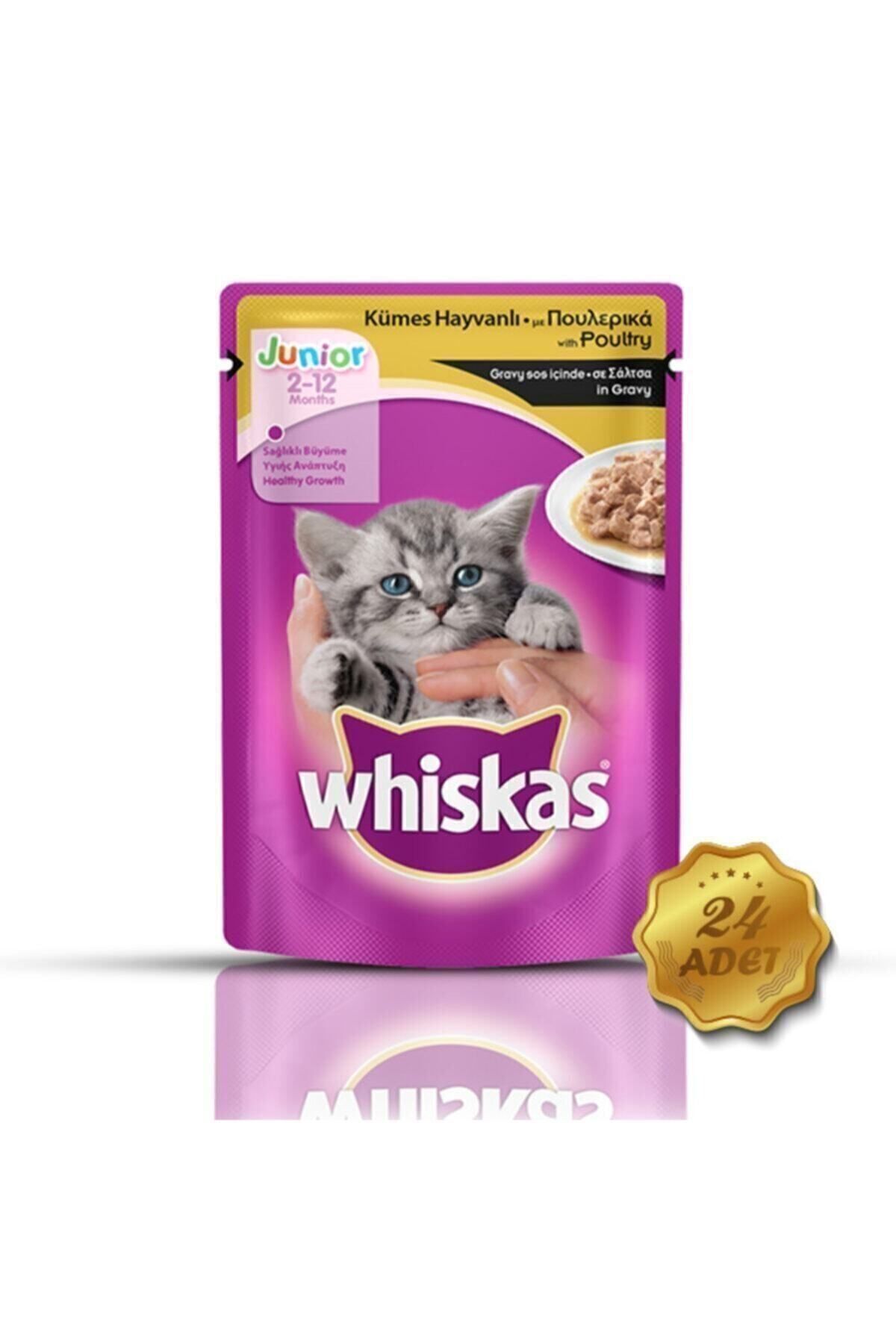 Pouch Yavru Kümes Hayvanlı Yaş Kedi Maması 100 Gr X 24 Adet