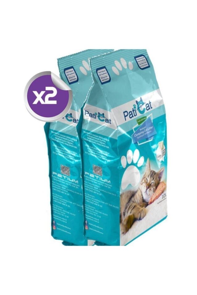 Marsilya Sabun Kokulu Doğal Ince Taneli Kedi Kumu 10 Lt X2