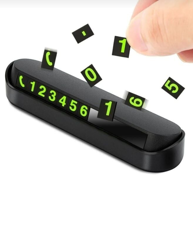 Toptanabi Oto Ön Cam Fosforlu Numaratör Aç Kapa Plastik - Siyah