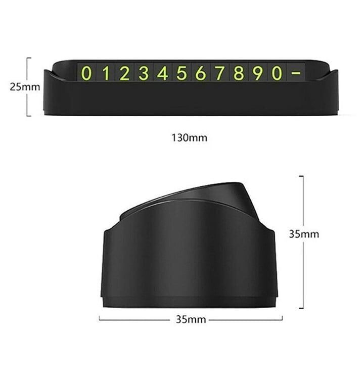 Toptanabi Oto Ön Cam Fosforlu Numaratör Aç Kapa Plastik - Siyah