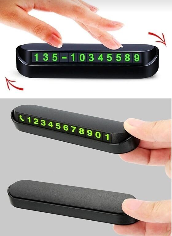 Toptanabi Oto Ön Cam Fosforlu Numaratör Aç Kapa Plastik - Siyah