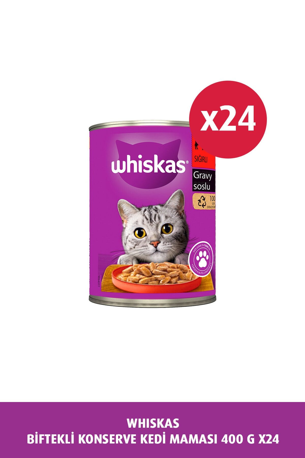 Konserve Sığırlı Kedi Mama 24 X 400 gr