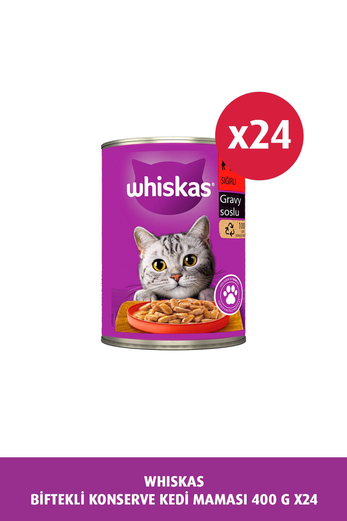Konserve Sığırlı Kedi Mama 24 X 400 gr
