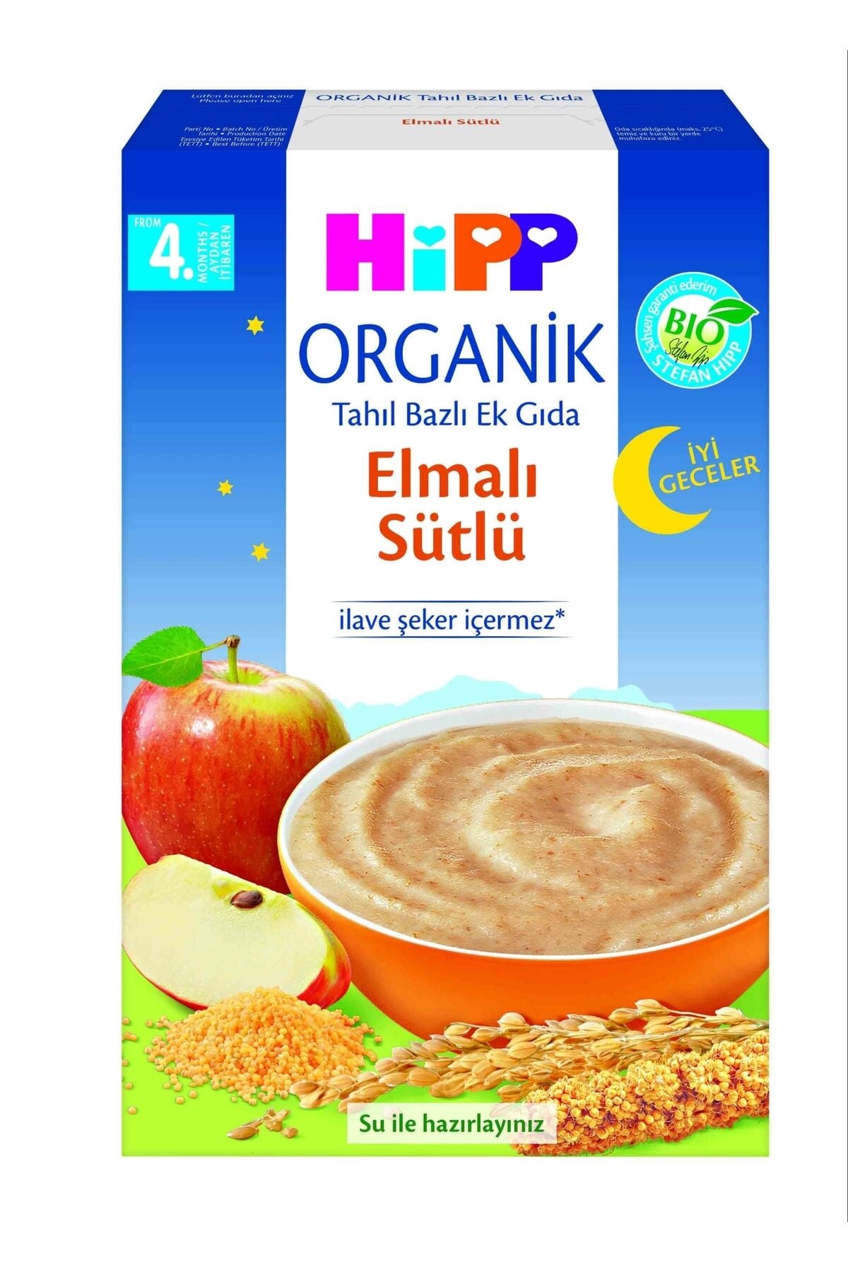 Organik İyi Geceler Elmalı Sütlü Tahıl Bazlı Ek Gıda 250 Gr