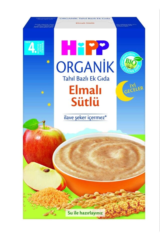 Organik İyi Geceler Elmalı Sütlü Tahıl Bazlı Ek Gıda 250 Gr