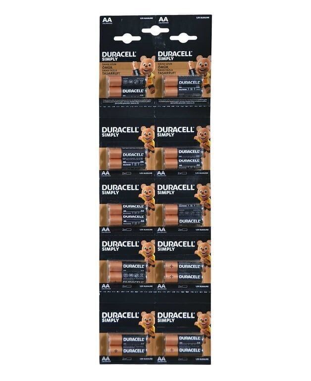 Duracell AA Alkalin Kalem Pil 20'li Kartela