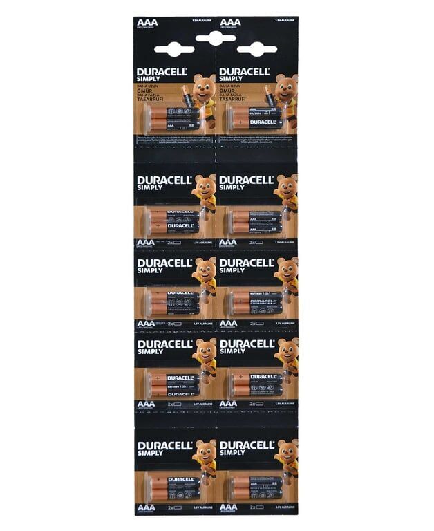 Duracell AAA Alkalin İnce Kalem Pil 20'li Kartela