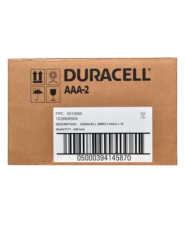 Duracell AAA Alkalin İnce Kalem Pil 20'li Kartela