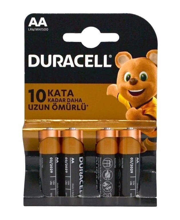 Duracell AA Alkalin 4'lü Kalem Pil