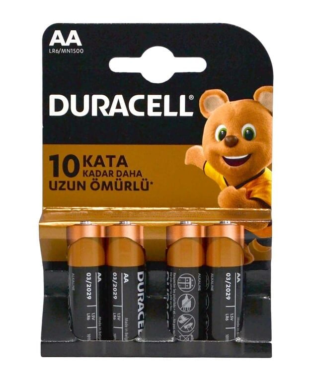 Duracell AA Alkalin 4'lü Kalem Pil