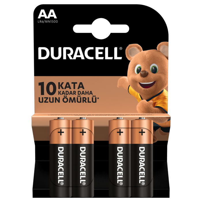 Duracell AA Alkalin 4'lü Kalem Pil