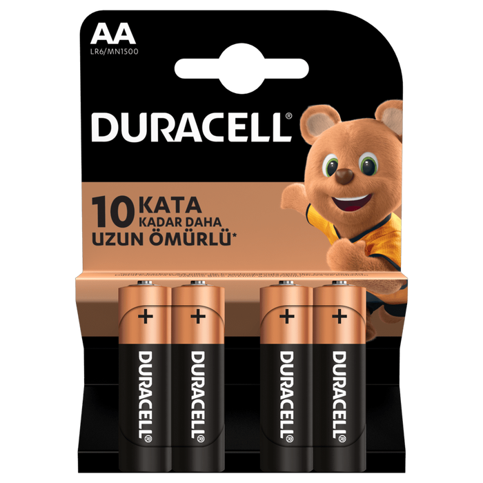 Duracell AA Alkalin 4'lü Kalem Pil