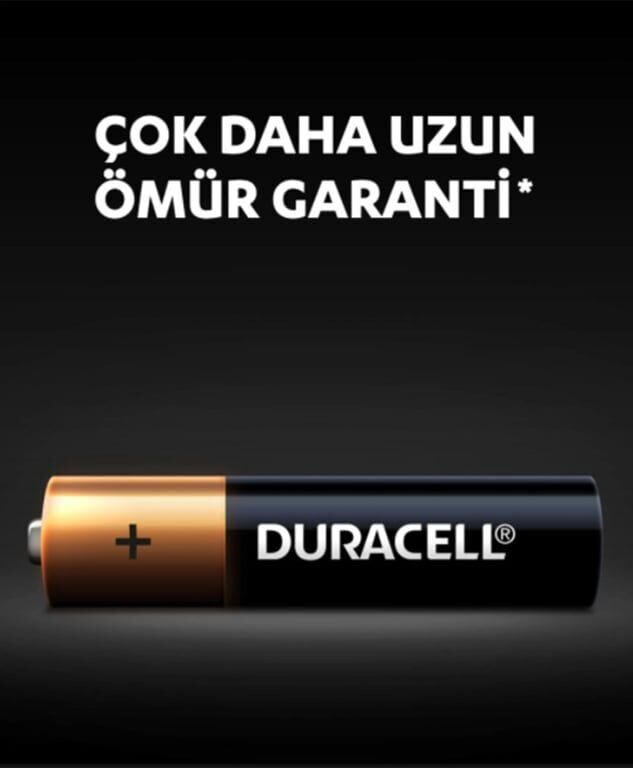 Duracell Pil Basic AAA Alkalin İnce Kalem 4'lü