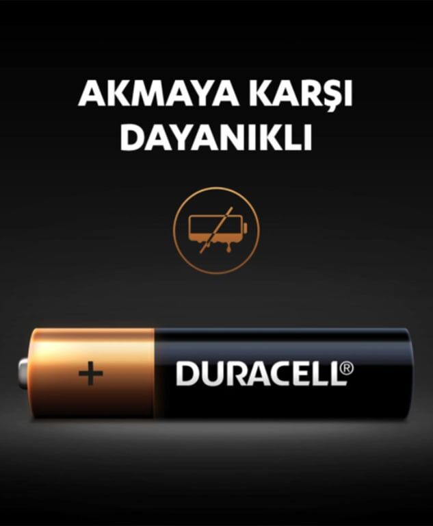 Duracell Pil Basic AAA Alkalin İnce Kalem 4'lü