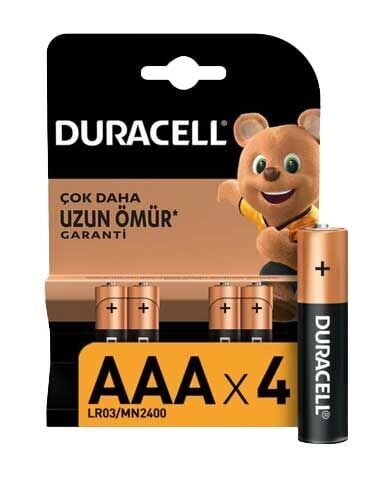 Duracell Pil Basic AAA Alkalin İnce Kalem 4'lü