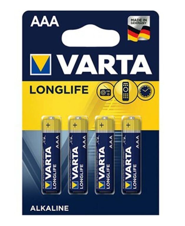 Varta Pil Longlife Alkalin AAA 4'lü İnce