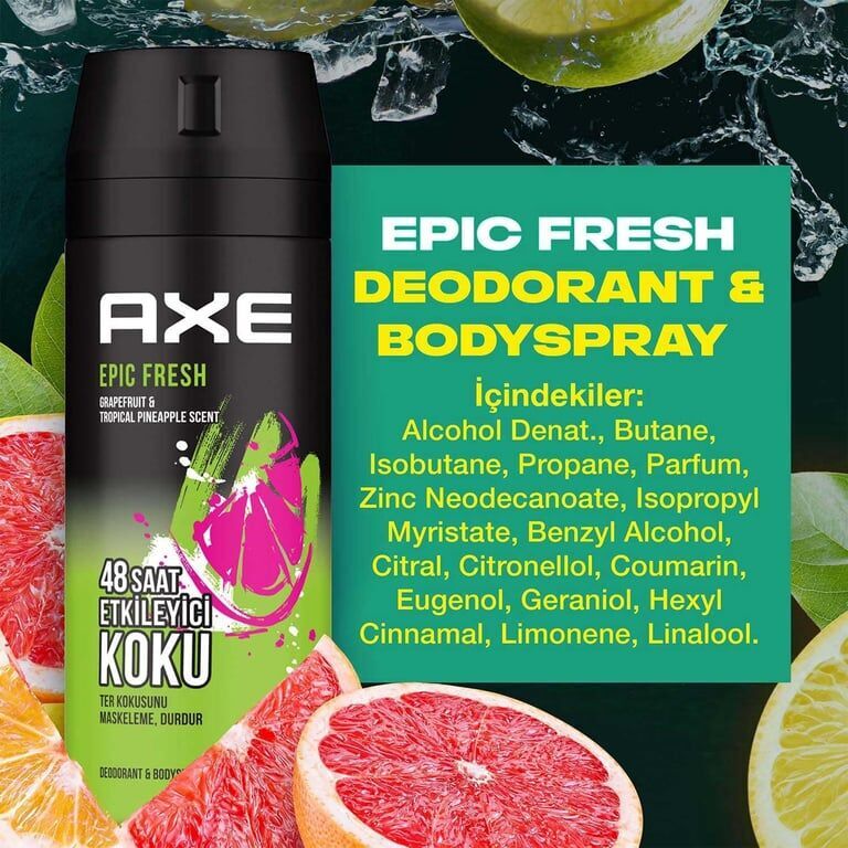 Axe Deodorant 150 ml Men Epic Fresh
