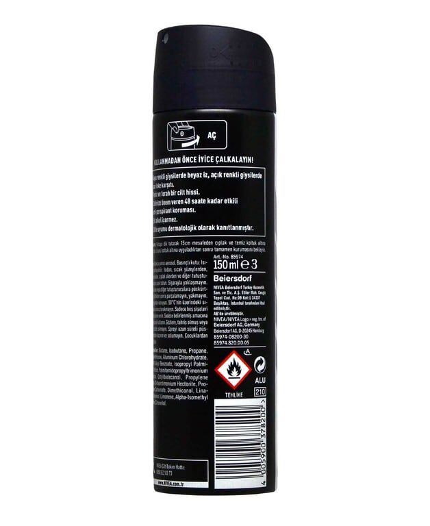 Nivea Deodorant 150 ml Erkek İnvisible Black&White Fresh