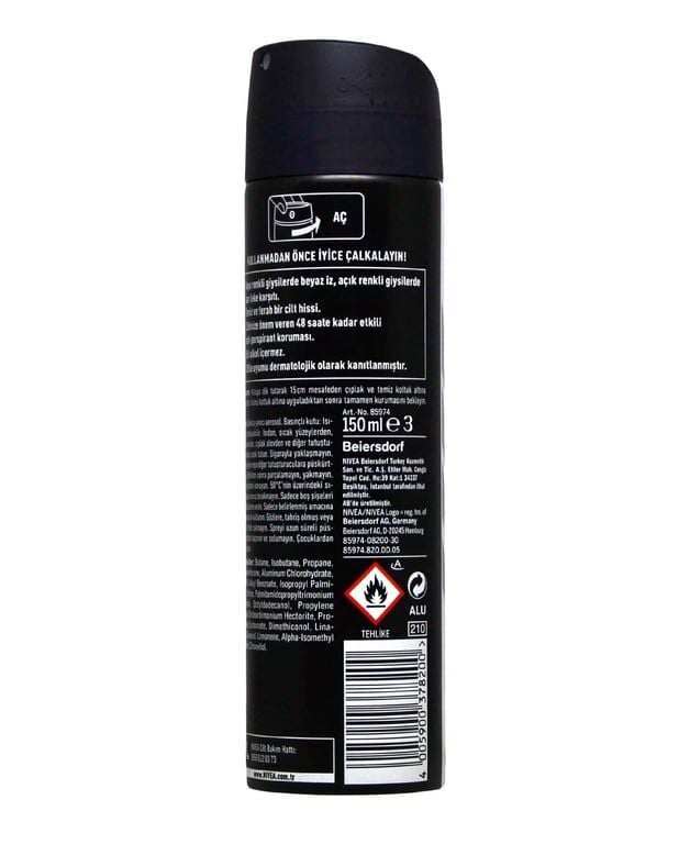 Nivea Deodorant 150 ml Erkek İnvisible Black&White Fresh