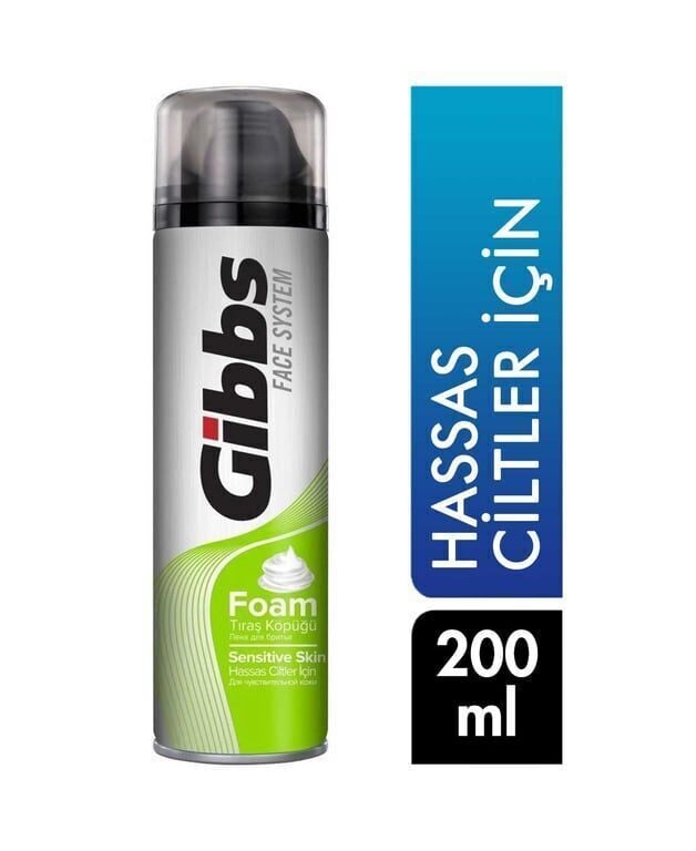 Gibbs Hassas Ciltler İçin Tıraş Köpüğü 200 ml
