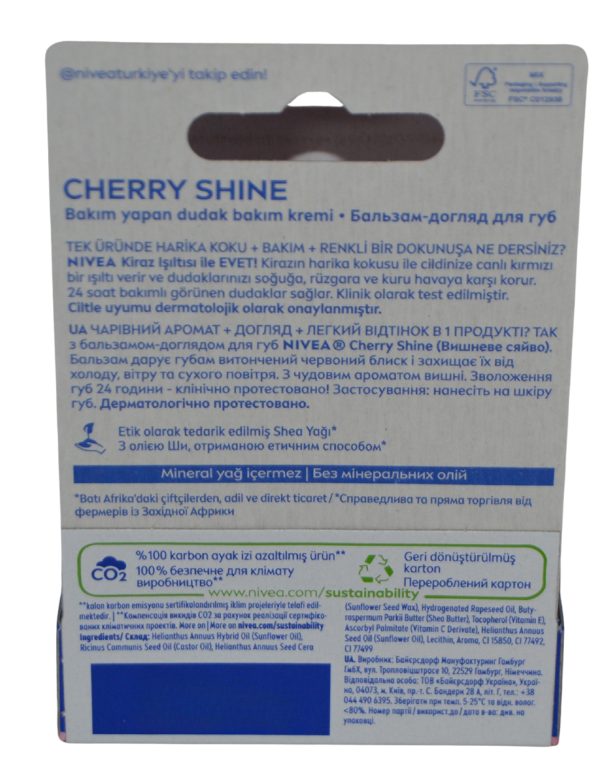 Nivea Dudak Kremi Aromalı Kiraz 4,8G