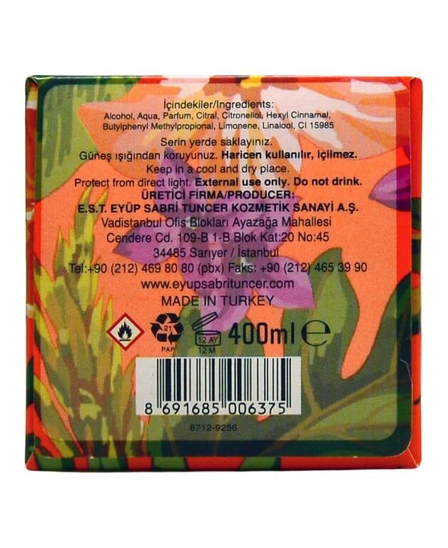 Eyüp Sabri Tuncer 68° Alkollü Bodrum Mandalinası Kolonya Pet 400 ml