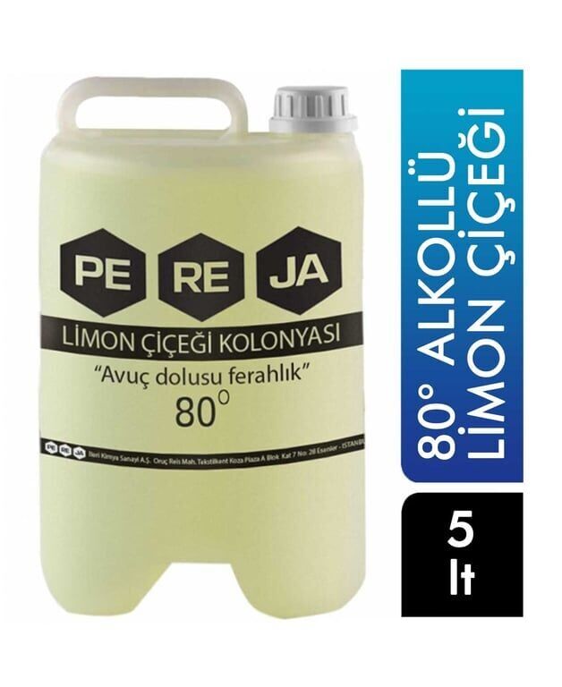 Pereja Limon Çiçeği 80° Alkollü Kolonya 5000 ml
