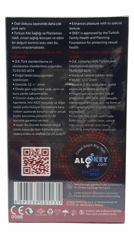 Okey Prezervatif 10'lu Zirve